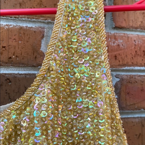EUC BEBE S Gold Sequin Tank Top - Picture 7 of 7